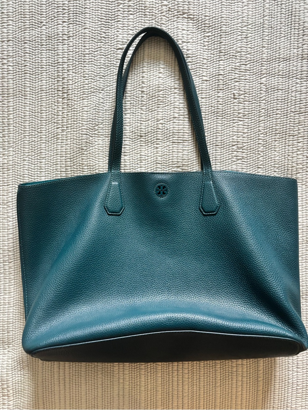EUC Tory Burch Perry Green Teal Tote